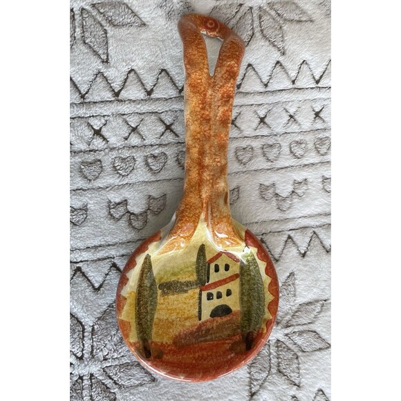 Itálica Ars Vintage Italy Ceramic Pottery Hand Painted Spoon Rest - Picture 2 of 7